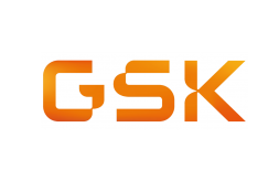 GSK GSK logo featuring an orange stylised text design.
